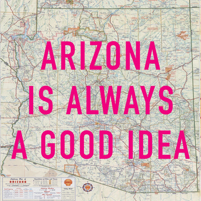 Arizona Retro Pop Art Map Print