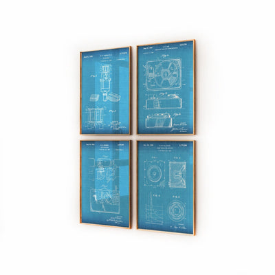 Audio Set Of 4 Patent Prints - Magic Posters