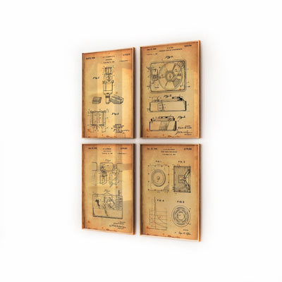 Audio Set Of 4 Patent Prints - Magic Posters