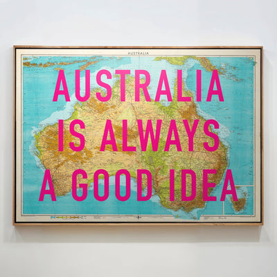 Australia Retro Pop Art Map Print - Magic Posters