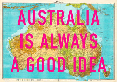 Australia Retro Pop Art Map Print