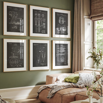 Baking Set Of 6 Patent Prints - Magic Posters