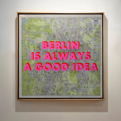 Berlin Retro Pop Art Map Print (square) - Magic Posters