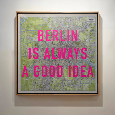 Berlin Retro Pop Art Map Print (square) - Magic Posters