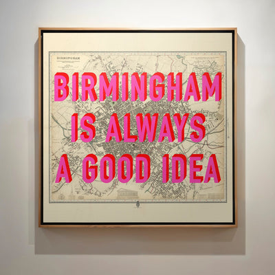Birmingham Retro Pop Art Map Print - Magic Posters