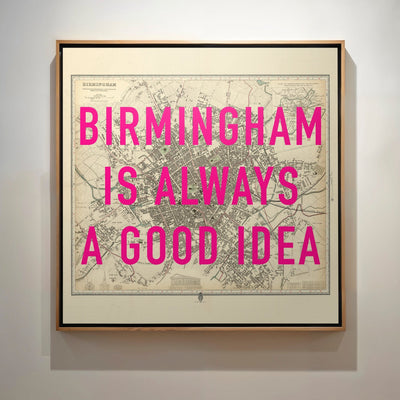 Birmingham Retro Pop Art Map Print - Magic Posters