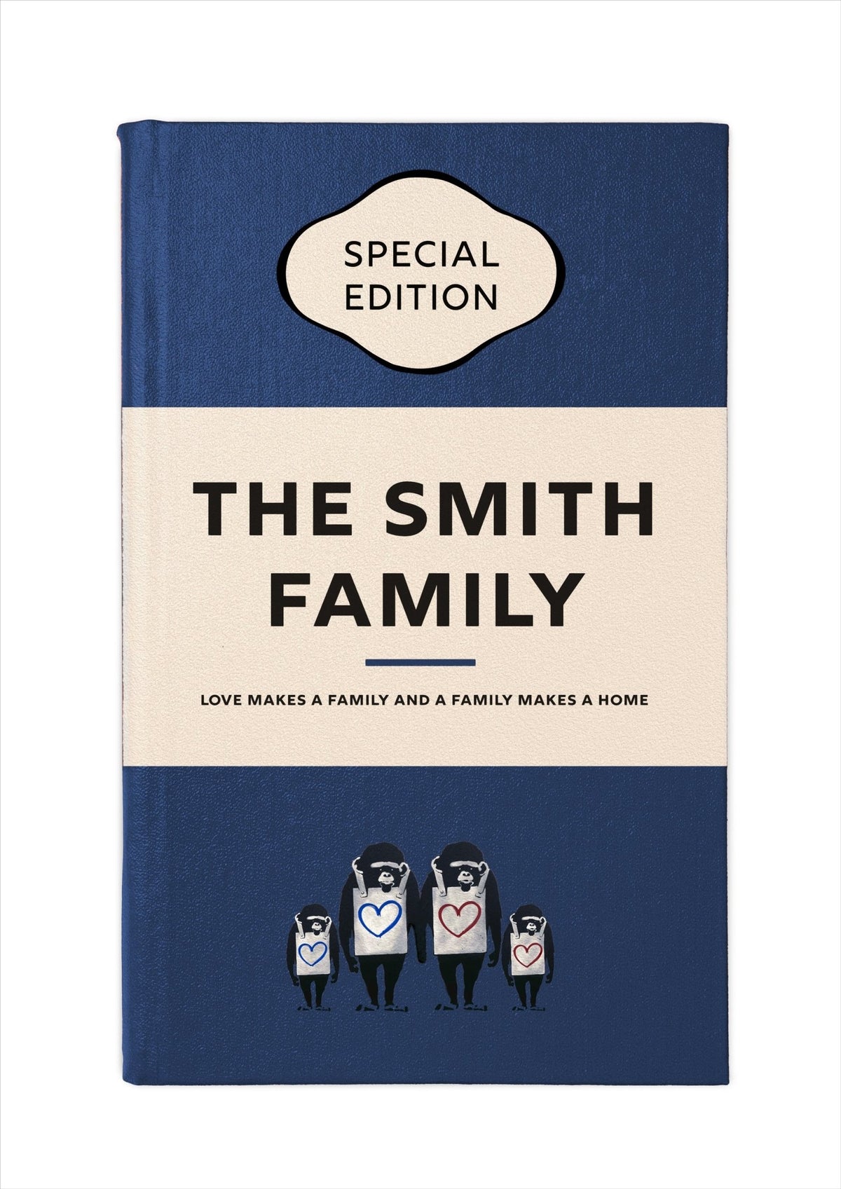 Personalised Book Cover Art Print (Classic Family Edition)