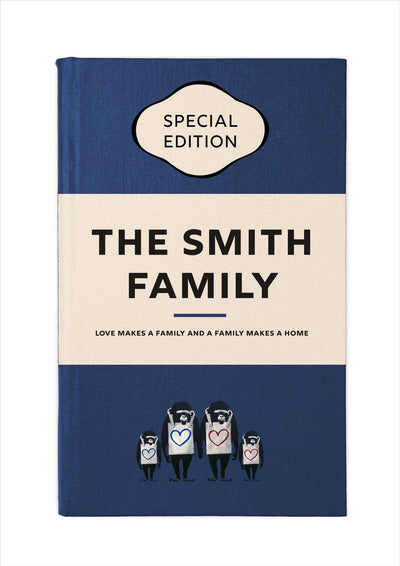Personalised Book Cover Art Print (Classic Family Edition)