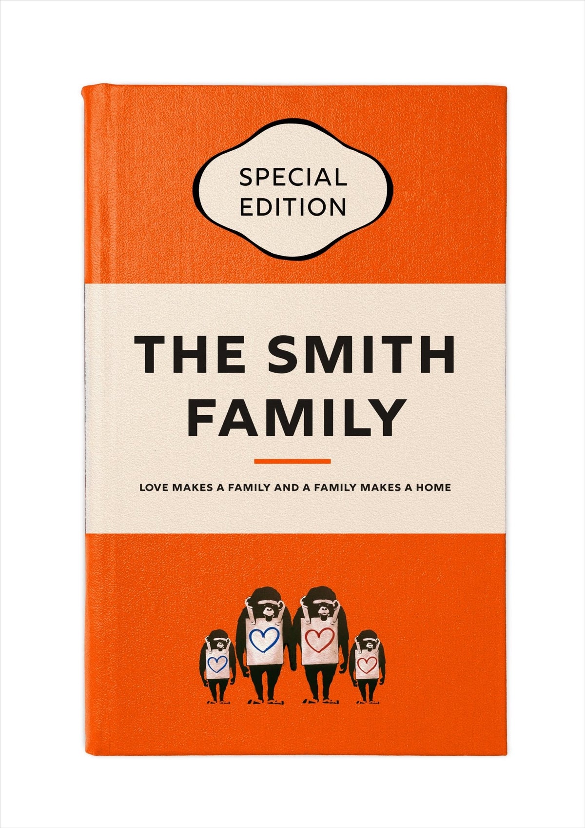 Personalised Book Cover Art Print (Classic Family Edition)