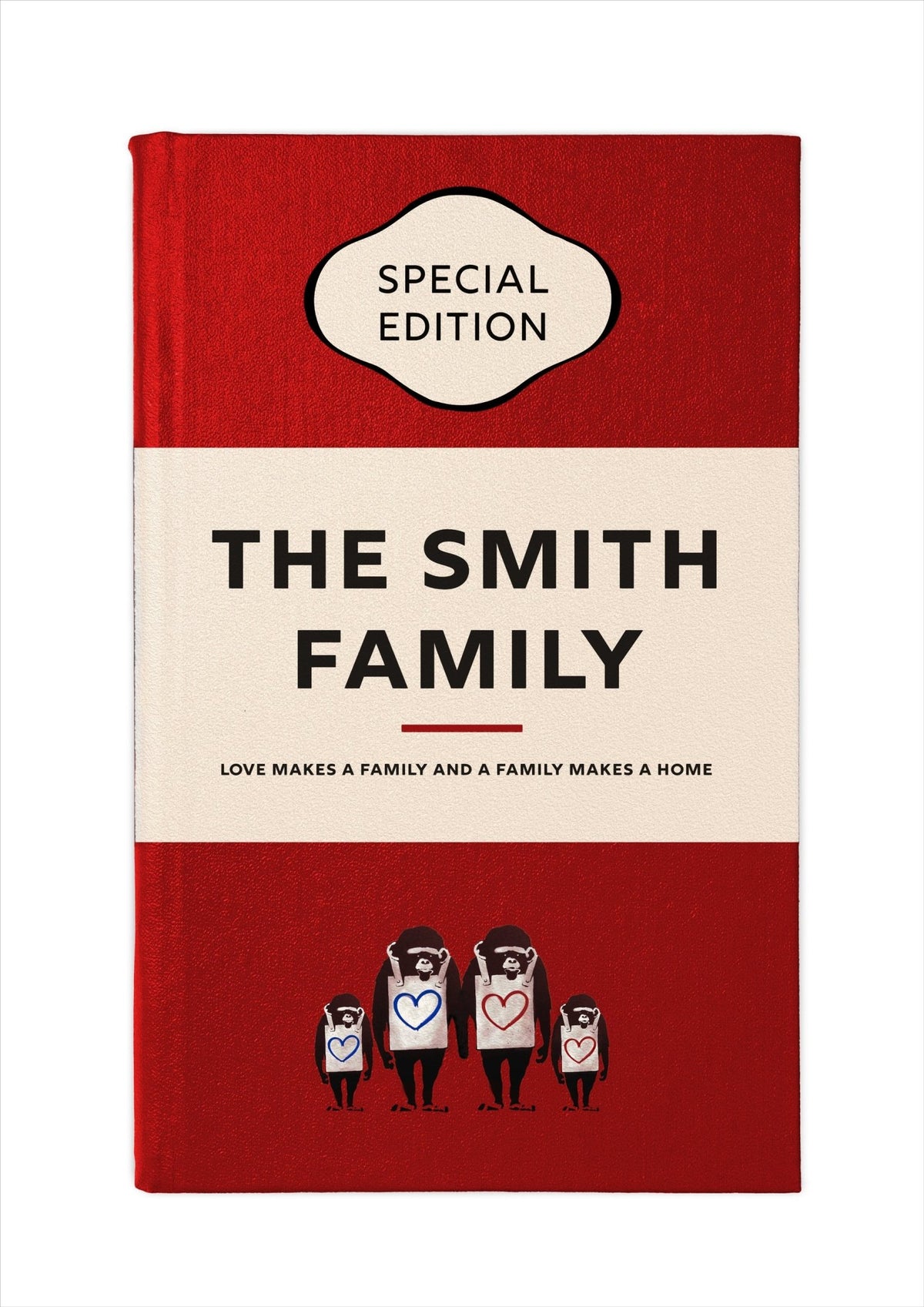 Personalised Book Cover Art Print (Classic Family Edition)