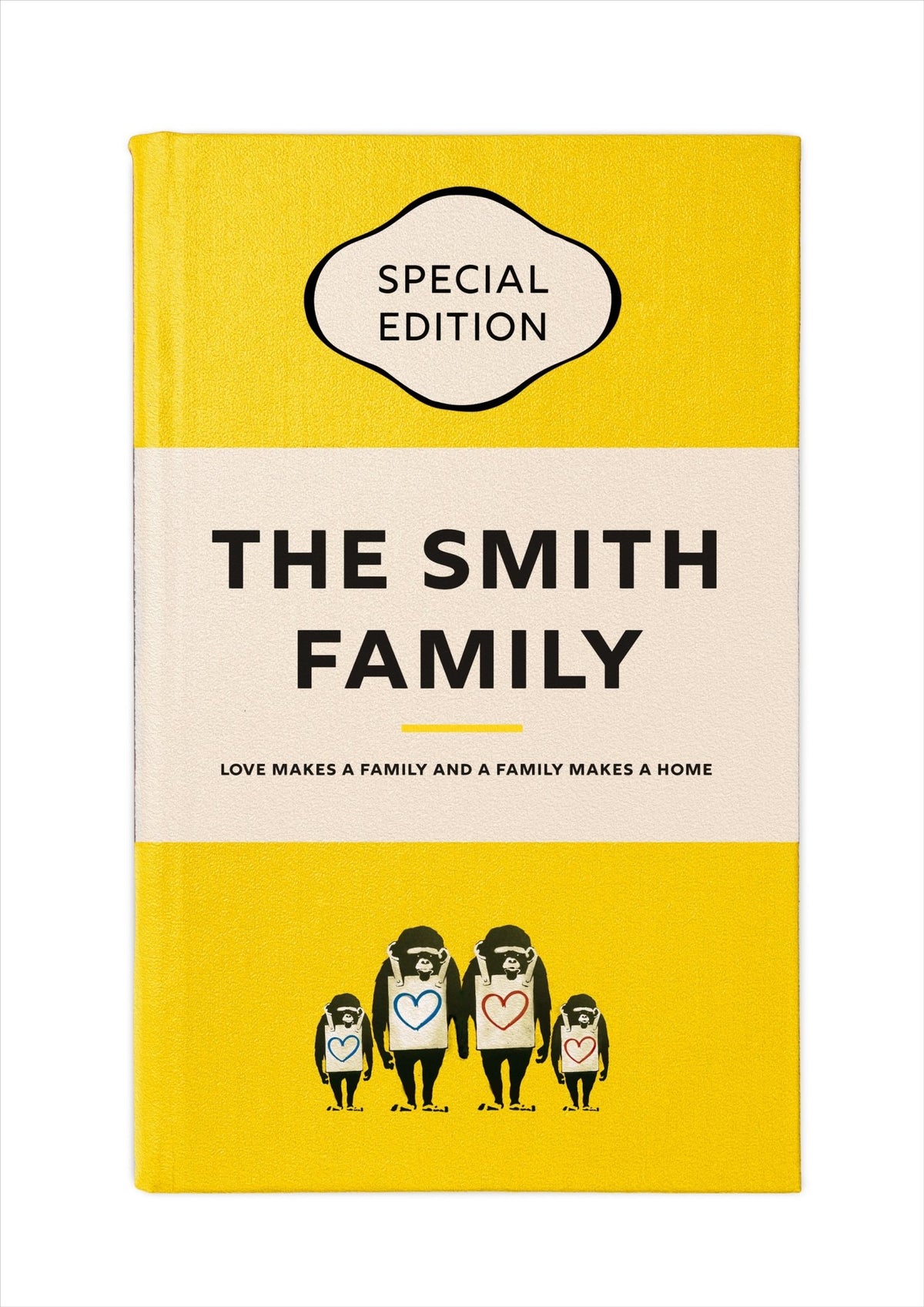 Personalised Book Cover Art Print (Classic Family Edition)