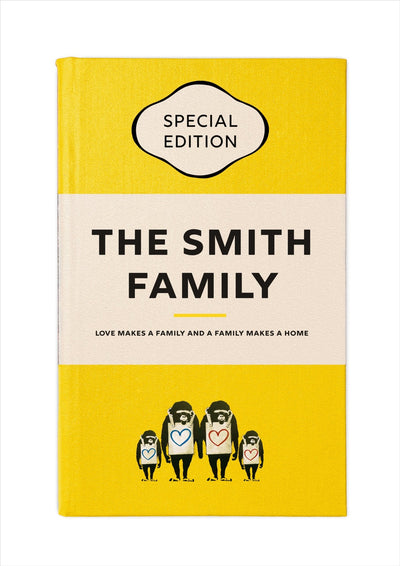 Personalised Book Cover Art Print (Classic Family Edition)