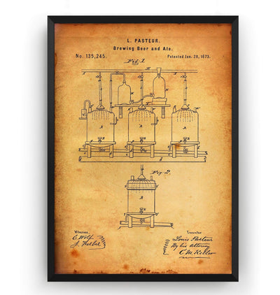 Brewing Beer And Ale Patent Print - Magic Posters