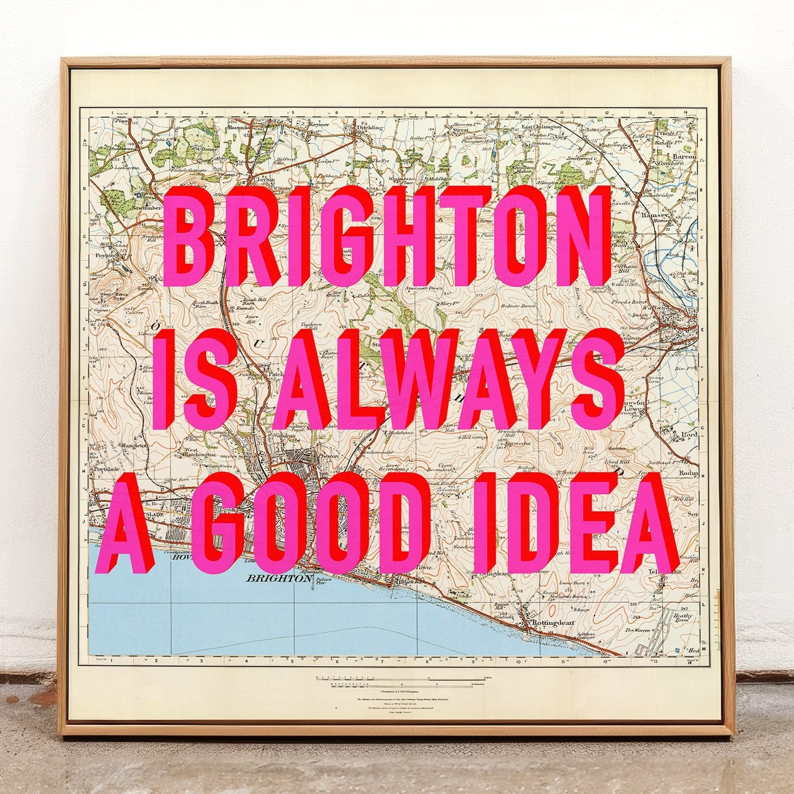 Brighton Retro Pop Art Map Print - Magic Posters