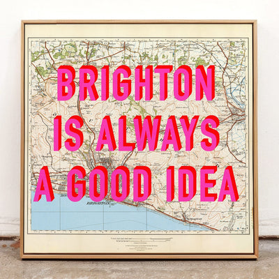 Brighton Retro Pop Art Map Print - Magic Posters