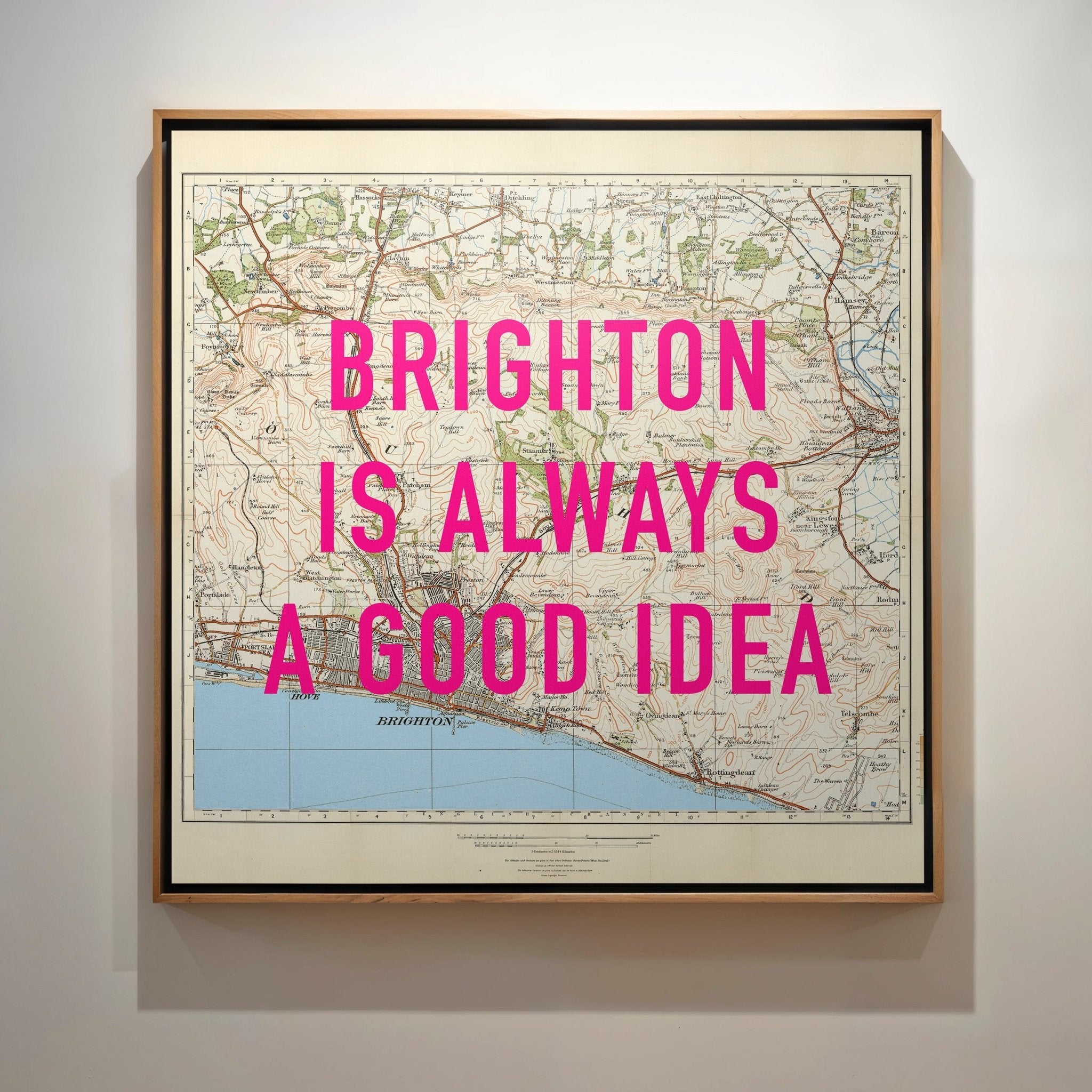 Brighton Retro Pop Art Map Print - Magic Posters