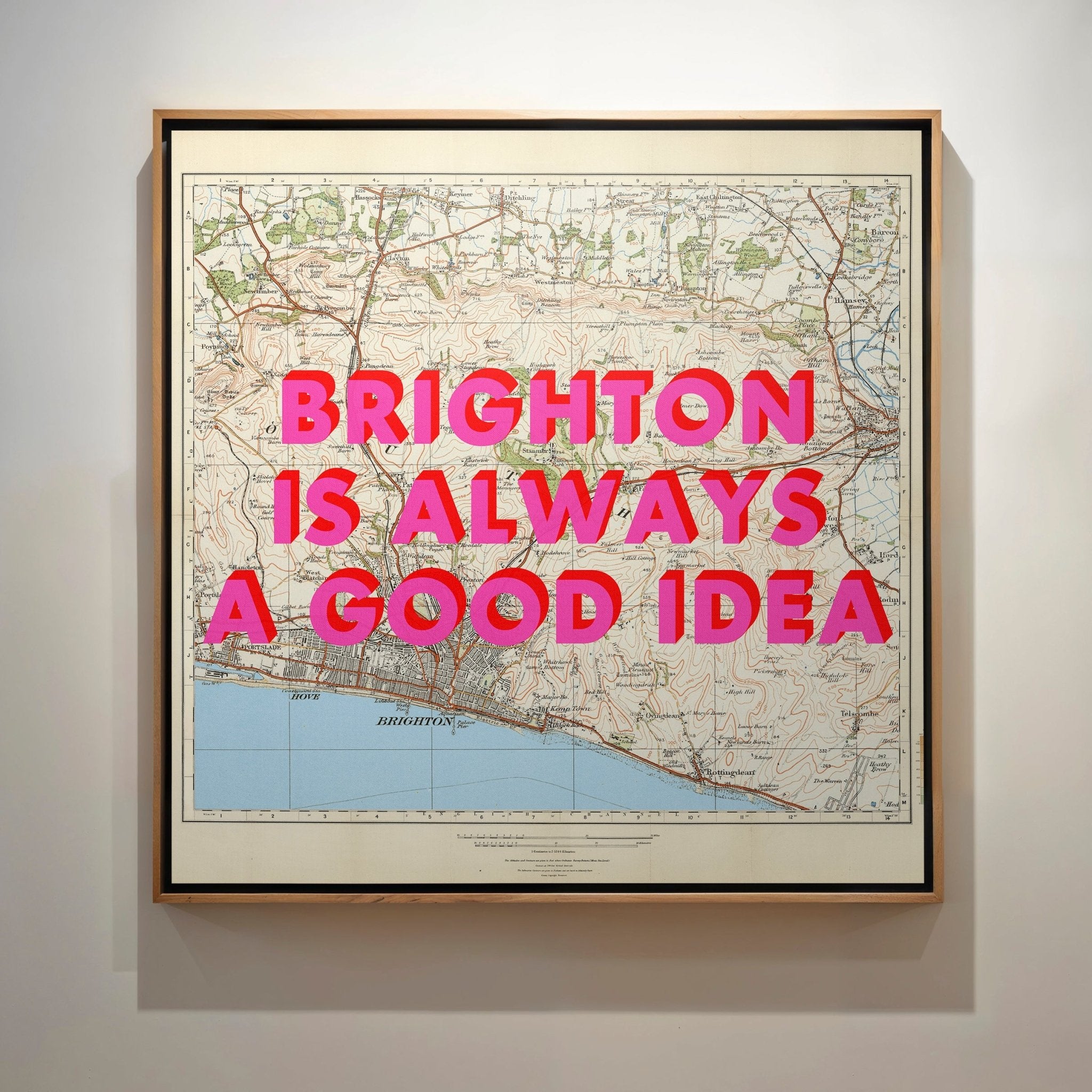 Brighton Retro Pop Art Map Print - Magic Posters