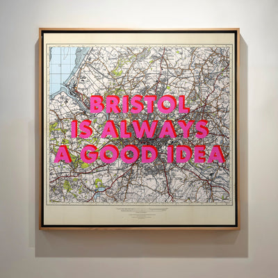Bristol Retro Pop Art Map Print (Square) - Magic Posters