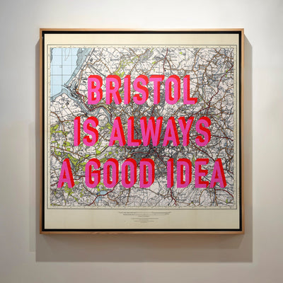Bristol Retro Pop Art Map Print (Square) - Magic Posters