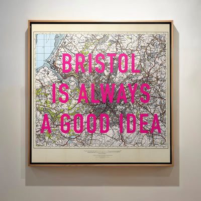 Bristol Retro Pop Art Map Print (Square) - Magic Posters