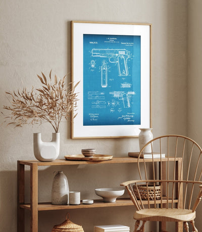 Browning 1911 Handgun Patent Print - Magic Posters