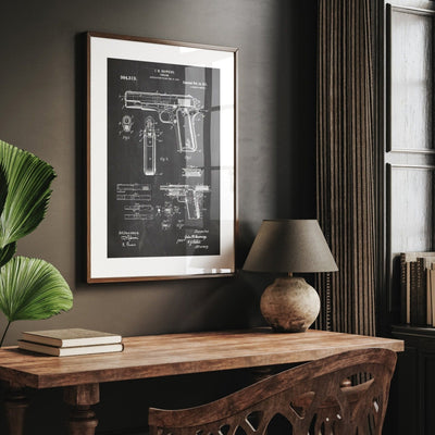 Browning 1911 Handgun Patent Print - Magic Posters