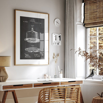 Butter Dish 1876 Patent Print - Magic Posters