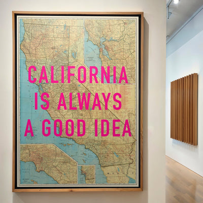 California Retro Pop Art Map Print - Magic Posters