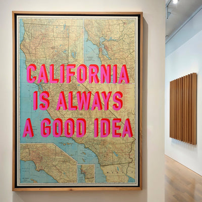 California Retro Pop Art Map Print - Magic Posters