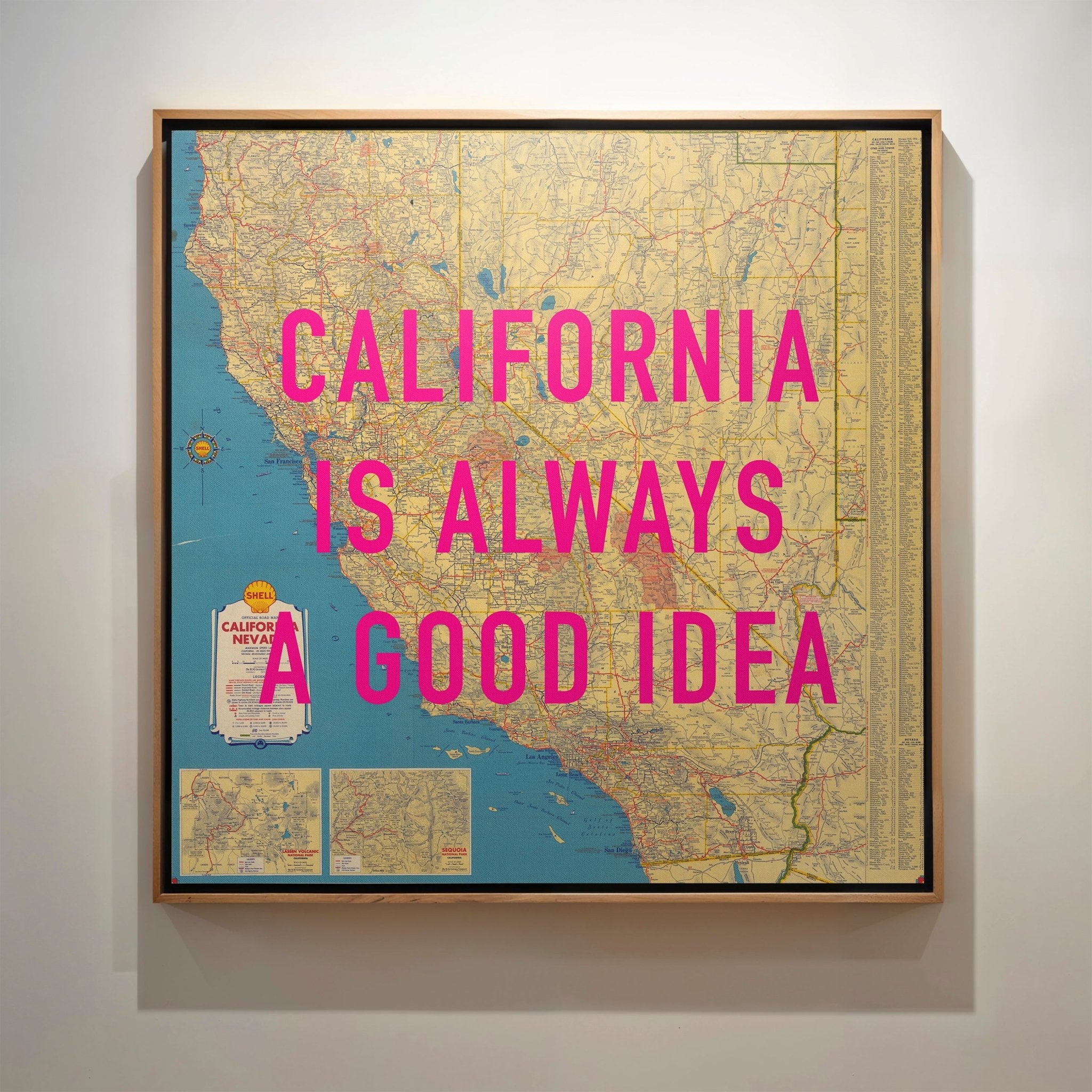 California Retro Pop Art Map Print - Magic Posters