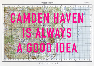 Camden Haven Retro Pop Art Map Print (landscape) - Magic Posters