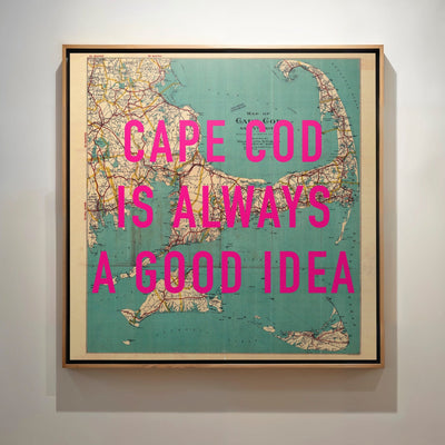 Cape Cod Retro Pop Art Map Print (Square) - Magic Posters