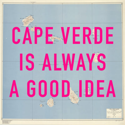 Cape Verde Retro Pop Art Map Print (Square)