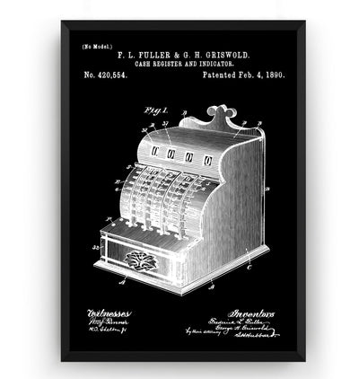 Cash Register 1890 Patent Print - Magic Posters