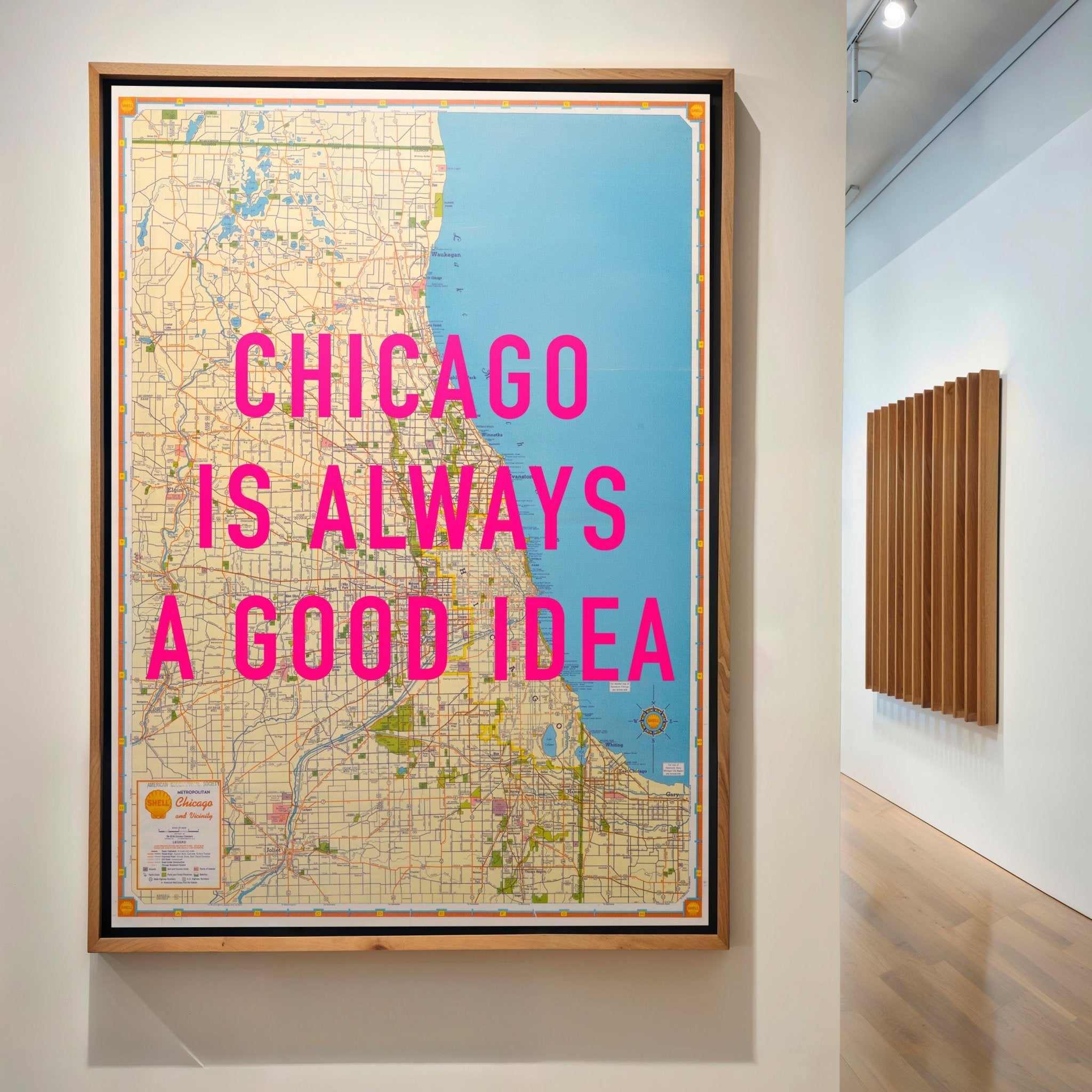 Chicago Retro Pop Art Map Print (portrait) - Magic Posters