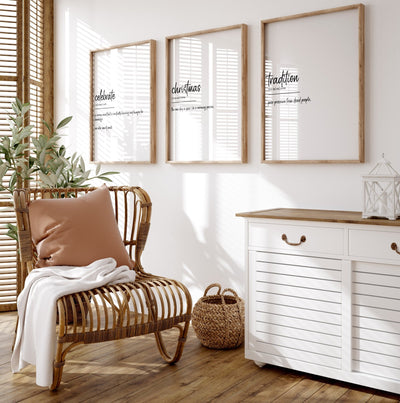 Christmas, Tradition, Celebrate Set Of 3 Definition Prints - Magic Posters