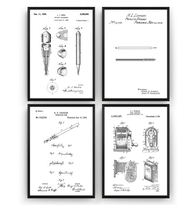 Classroom Set Of 4 Patent Prints - Magic Posters