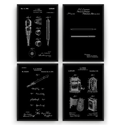 Classroom Set Of 4 Patent Prints - Magic Posters