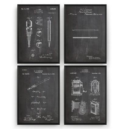 Classroom Set Of 4 Patent Prints - Magic Posters