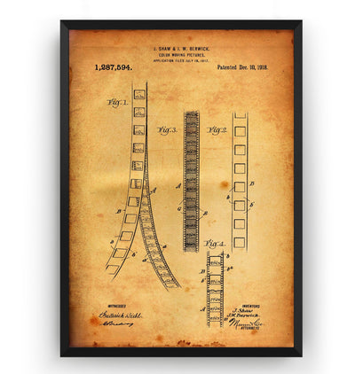 Colour Moving Picture 1918 Patent Print - Magic Posters