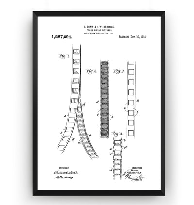 Colour Moving Picture 1918 Patent Print - Magic Posters