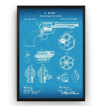 Colt Peacemaker 1875 Patent Print - Magic Posters