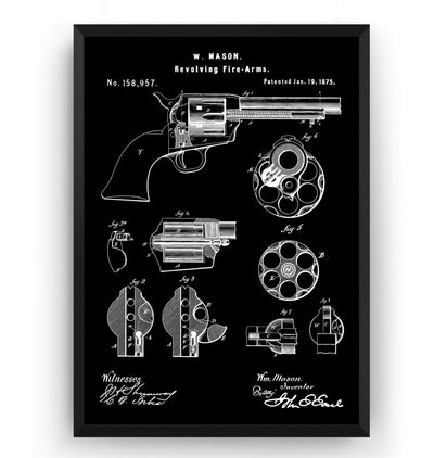 Colt Peacemaker 1875 Patent Print - Magic Posters