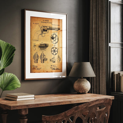 Colt Peacemaker 1875 Patent Print - Magic Posters