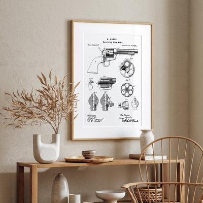 Colt Peacemaker 1875 Patent Print - Magic Posters