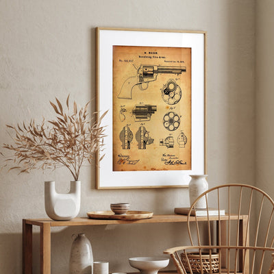 Colt Peacemaker 1875 Patent Print - Magic Posters