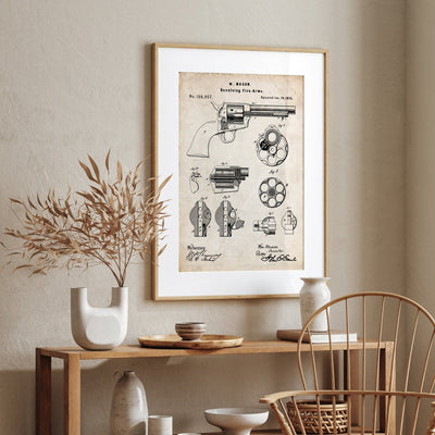 Colt Peacemaker 1875 Patent Print - Magic Posters