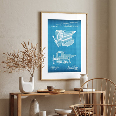 Combined Anvil And Vice 1883 Patent Print - Magic Posters