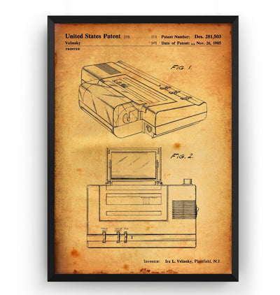 Commodore Printer 1985 Patent Print - Magic Posters
