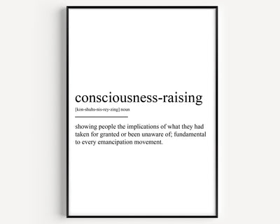 Consciousness Raising Definition Print - Magic Posters